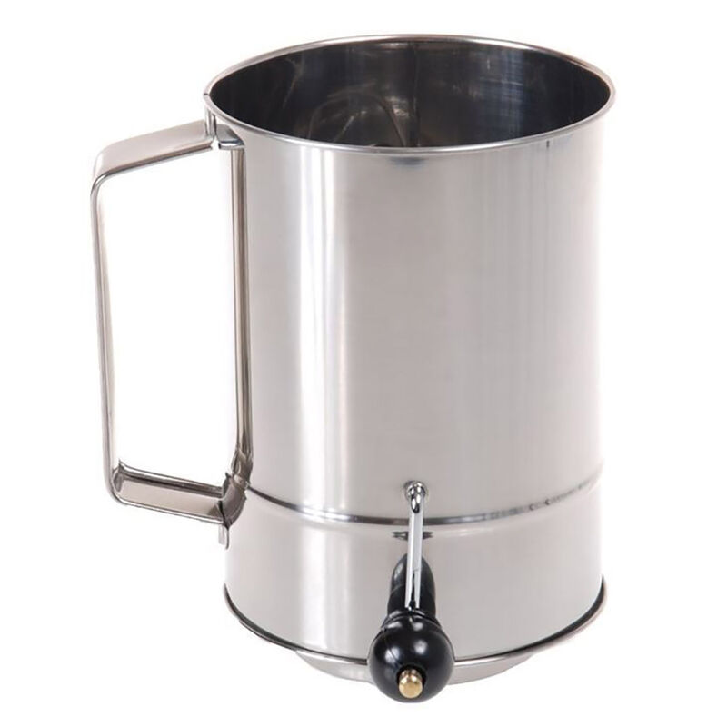 D.Line Stainless Steel 5 Cup Flour Sifter with Crank Handle image number 0